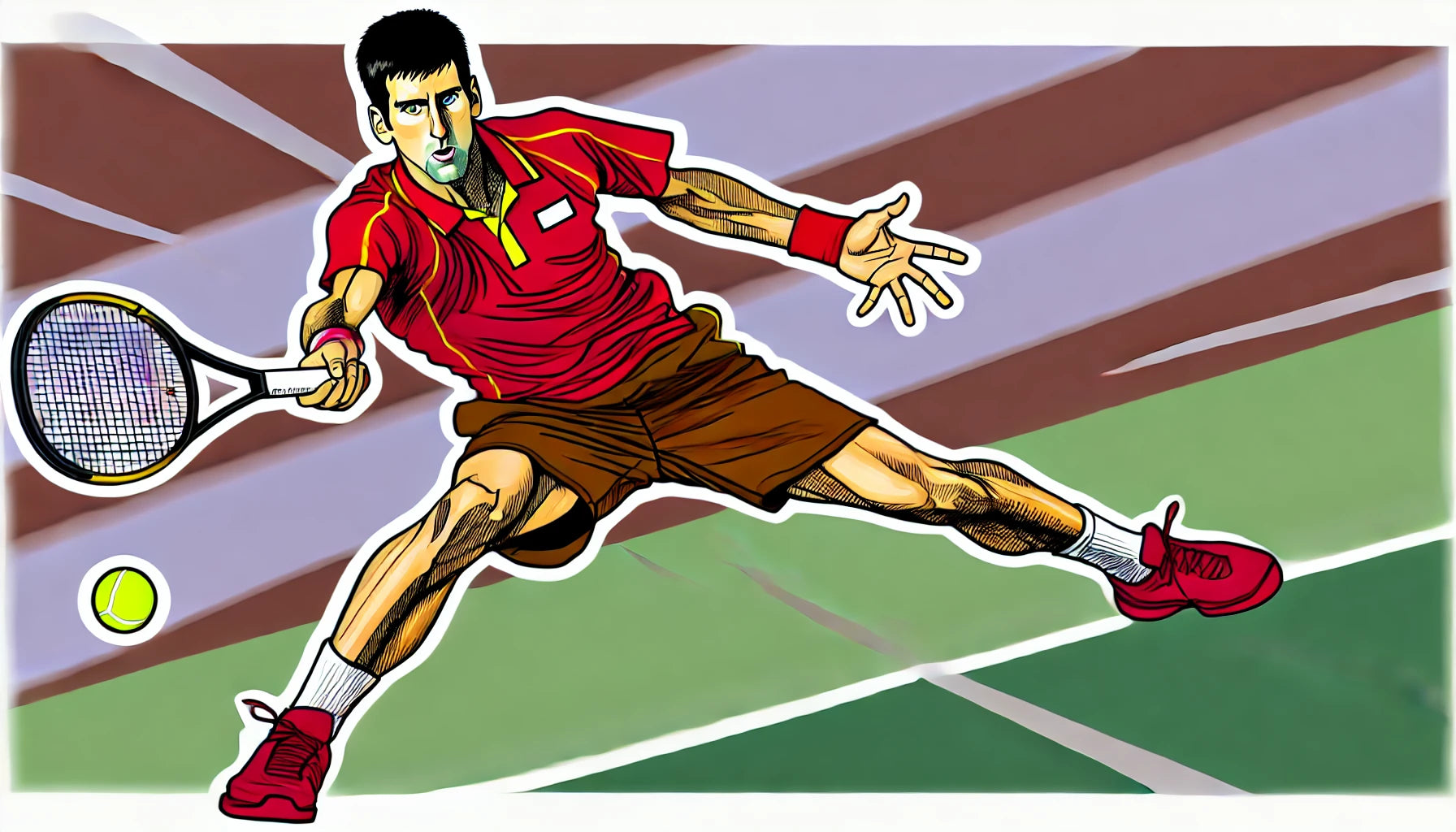 Djokovic image on comic mode