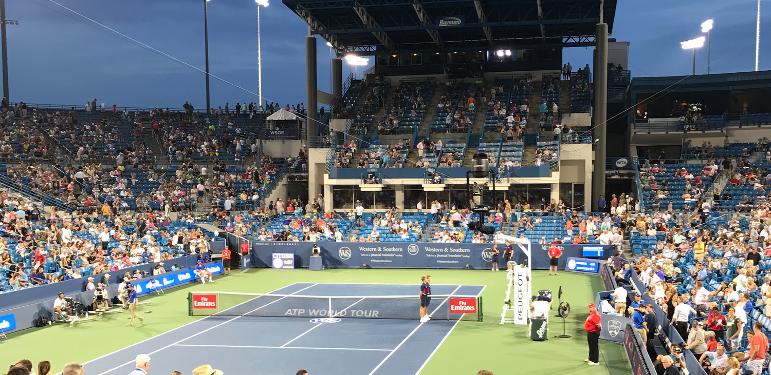 A tennis court in Cincinnati