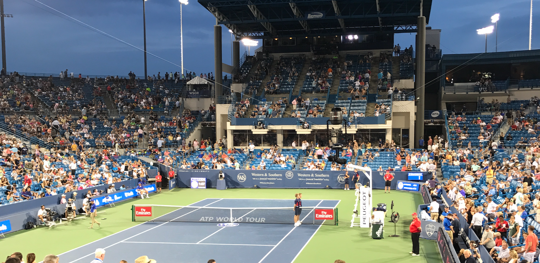 A tennis court in Cincinnati