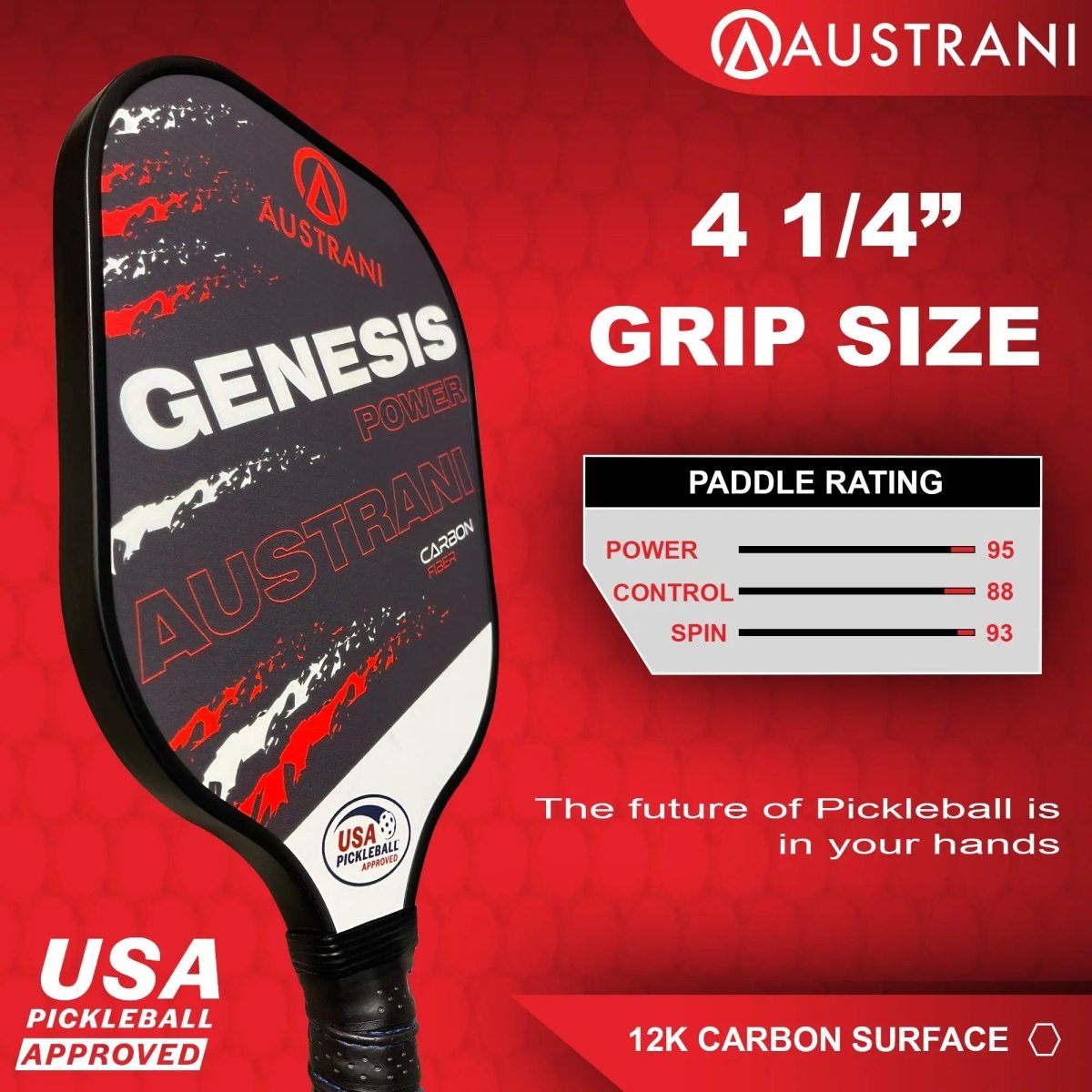 Austrani Genesis Power Pickleball Paddle - Racquet Point