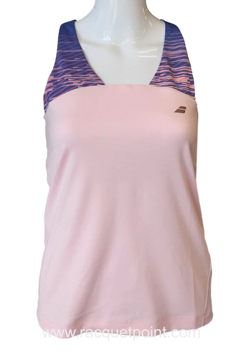 Babolat Women's Perf Racer Tennis Tank Top - Light Pink/Twilight Blue - Racquet Point