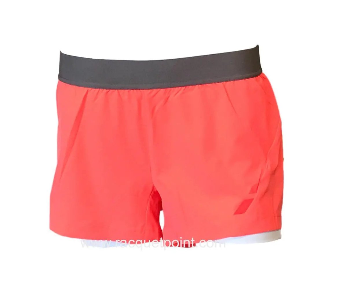 Babolat Women's Performance Short - Fluo Red (Pink) - Racquet Point