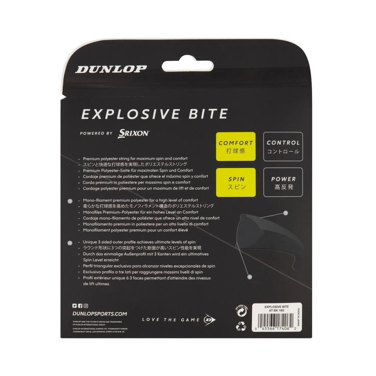 Dunlop Explosive Bite 16 Tennis String - Racquet Point