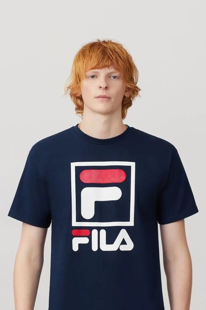 Fila Men's Stacked Shirt - Navy - Racquet Point