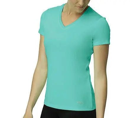 Fila Silky V - Neck Tee - Aqua Green - Racquet Point