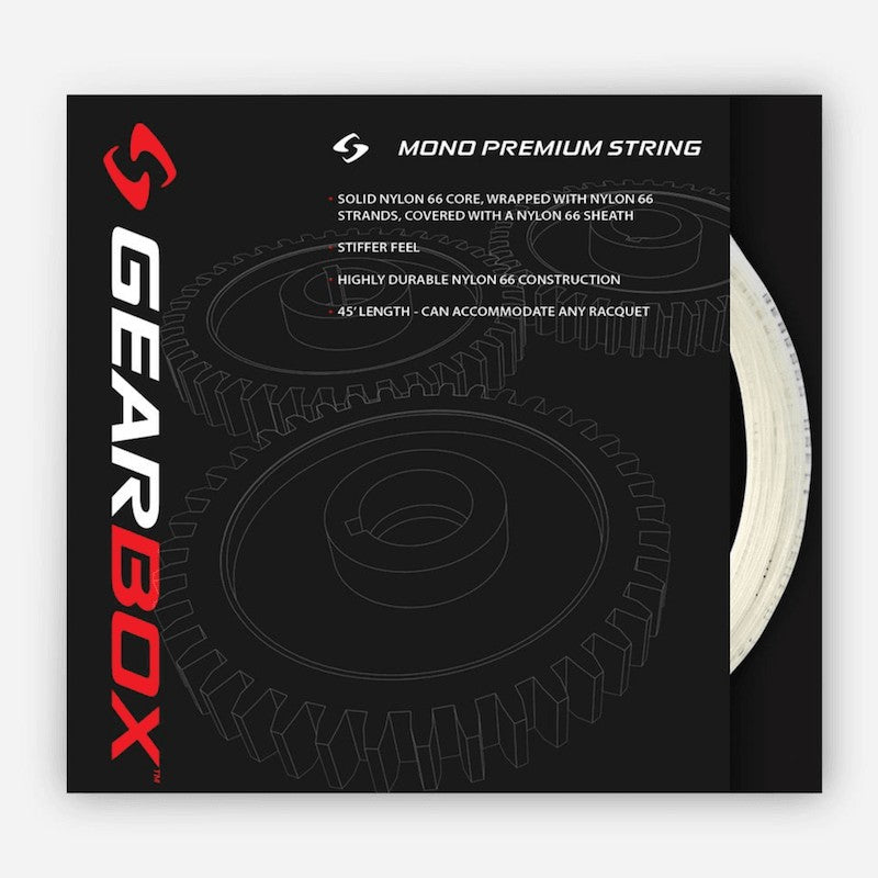 Gearbox Mono Premium Racquetball String 45 Feet - Clear - Racquet Point