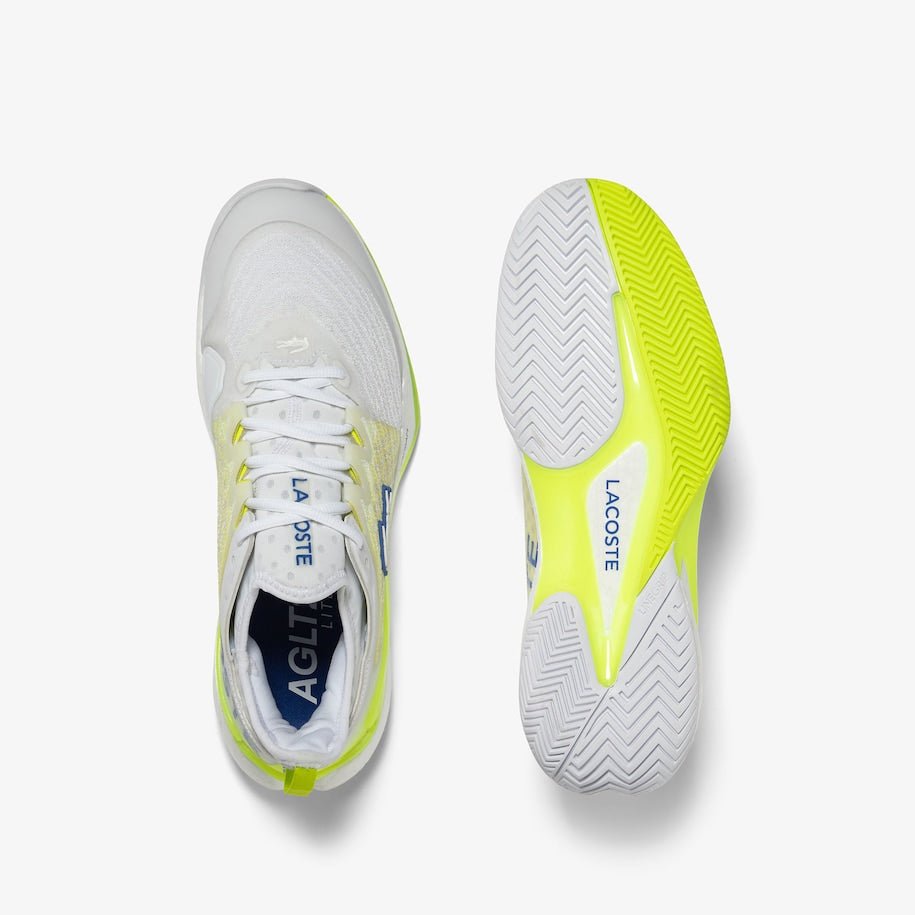 Lacoste AG - LT23 Lite Men’s Tennis Shoes - White/Yellow - Racquet Point