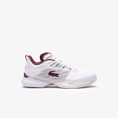 Lacoste AG - LT23 Ultra Medvedev Men's Tennis Shoes - White/Burgundy - Racquet Point