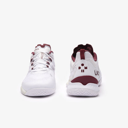 Lacoste AG - LT23 Ultra Medvedev Men's Tennis Shoes - White/Burgundy - Racquet Point