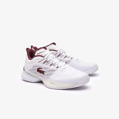 Lacoste AG - LT23 Ultra Medvedev Men's Tennis Shoes - White/Burgundy - Racquet Point