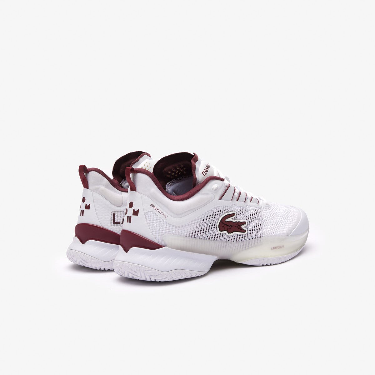 Lacoste AG - LT23 Ultra Medvedev Men's Tennis Shoes - White/Burgundy - Racquet Point