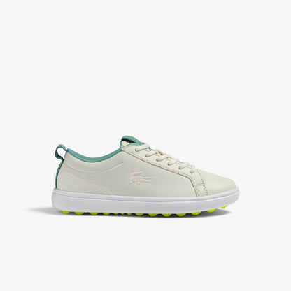 Lacoste G ELITE Women's Lite Synthetic Golf Shoes - Beige - Racquet Point