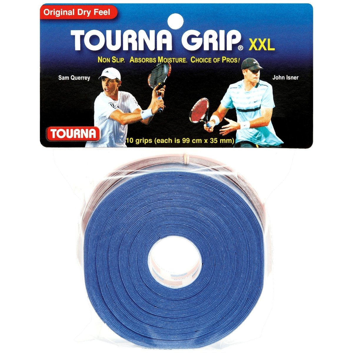 Tourna Grip Overgrip XXL - Blue - Pack of 10 - Racquet Point