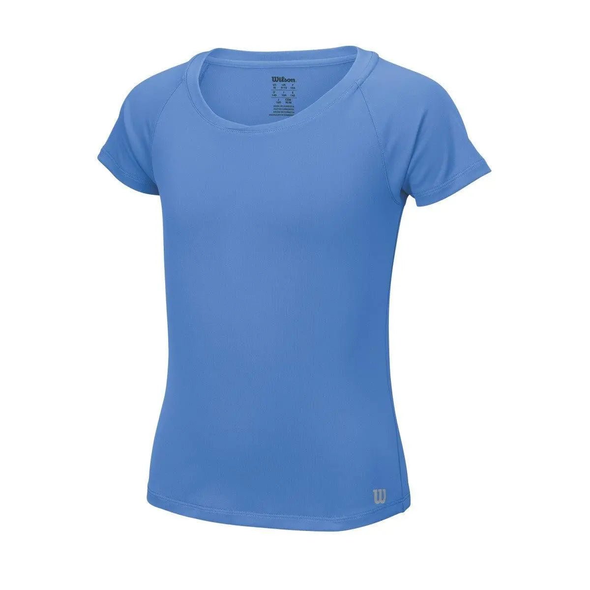 Wilson Girl's Core Cap Sleeve Tennis Shirt - Blue - Racquet Point